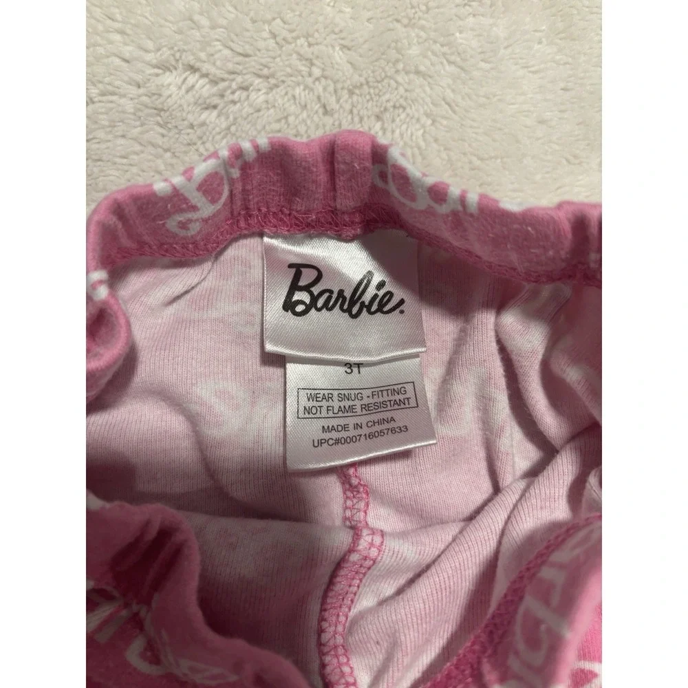 Toddler Girls Carter's & Barbie Pink Pajamas Lot Of 2- 3T‎